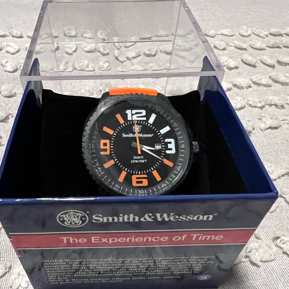 Black and Orange Men's Watch